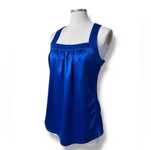 CONVERSE Blue Satin Racerback Gathered Front Camisole VINTAGE